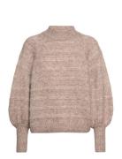 Onlcelina Ls High Pullover Knt Noos Tops Knitwear Jumpers Beige ONLY