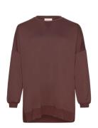 Wa-Sabina Tops Sweatshirts & Hoodies Sweatshirts Brown Wasabiconcept