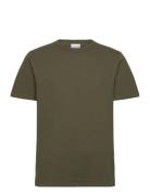 Slhsander Seersucker Ss O-Neck Tee Tops T-Kortærmet Skjorte Khaki Gree...