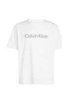 S/S Crew Neck Tops T-Kortærmet Skjorte White Calvin Klein