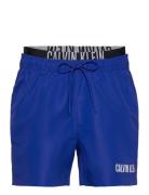 Medium Double Wb Badeshorts Blue Calvin Klein