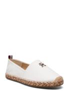 Th Leather Flat Espadrille Espadrillos Flade Sandal White Tommy Hilfig...