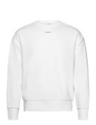 Nano Logo Cotton Modal Crew Tops Sweatshirts & Hoodies Sweatshirts Whi...
