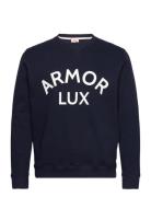 Logo Sweater Tops Sweatshirts & Hoodies Sweatshirts Blue Armor Lux