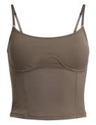 Butter Soft Top True To Body Tops T-shirts & Tops Sleeveless Brown Ret...