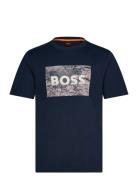 Te_Building Tops T-Kortærmet Skjorte Navy BOSS