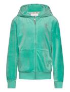 Diamante Zip Through Hoodie Tops Sweatshirts & Hoodies Hoodies Green J...