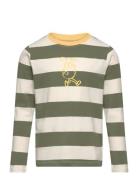 T-Shirt Ls Y/D Tops T-shirts Long-sleeved T-Skjorte Green Minymo