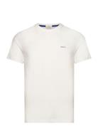 Contrast Logo Ss T-Shirt Tops T-Kortærmet Skjorte White GANT