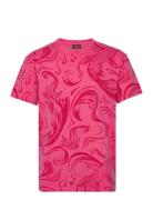 Vintage Overdye Printed Tee Tops T-Kortærmet Skjorte Pink Superdry