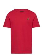 Plain T-Shirt Tops T-Kortærmet Skjorte Red Lyle & Scott
