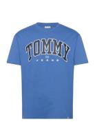 Tjm Reg Arch Varsity Tee Ext Tops T-Kortærmet Skjorte Blue Tommy Jeans