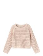 Nmfhilla Loose Short Knit Lil Tops Knitwear Pullovers Pink Lil'Atelier