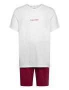 S/S Short Set Pyjamas Nattøj Burgundy Calvin Klein