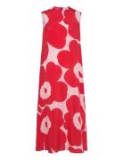 Migot Unikko Maxikjole Festkjole Red Marimekko