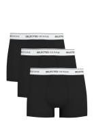 Slhliam 3-Pack Trunk Noos Boxershorts Black Selected Homme