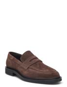 Biafelix Loafer Suede Loafers Flade Sko Brown Bianco