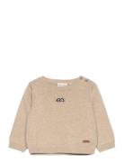 Pullover Knit Tops Knitwear Pullovers Beige Minymo