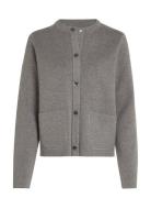 Co Jersey Stch Reversible Cardi Tops Knitwear Cardigans Grey Tommy Hil...