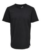 Onsbenne Longy Ss Tee Nf 7822 Noos Tops T-Kortærmet Skjorte Black ONLY...