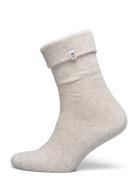 Ckj Sock 2P Slub Lingerie Socks Regular Socks Cream Calvin Klein