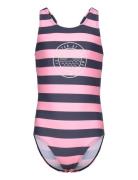 Swimsuit W. Chestprint, Aop Badedragt Badetøj Multi/patterned Color Ki...