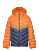 Jacket W. Hood - Quilted Foret Jakke Multi/patterned Color Kids