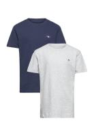 C-Neck T-Shirt 2-Pack Tops T-Kortærmet Skjorte Multi/patterned GANT