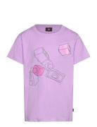 Lwtano 204 - T-Shirt S/S Tops T-Kortærmet Skjorte Purple LEGO Kidswear
