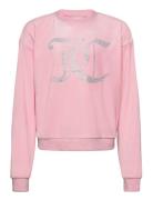 Diamante Velour Crew Tops Sweatshirts & Hoodies Sweatshirts Pink Juicy...