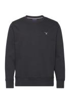 Reg Emb Original Shield C-Neck Tops T-Langærmet Skjorte Black GANT