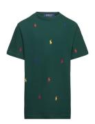 Polo Pony Cotton Mesh Tee Tops T-Kortærmet Skjorte Green Ralph Lauren ...