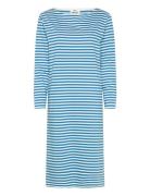 Soft Single Stripe Silas Dress Knælang Kjole Blue Mads Nørgaard