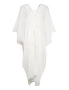 Semi-Transparent Kaftan With Bows Badetøj White Mango