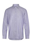 2Ply Fine Stripe Slim Shirt Tops Shirts Business Purple Michael Kors