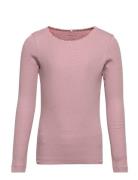 Nkfkab Ls Slim Top Noos Tops T-shirts Long-sleeved T-Skjorte Pink Name...