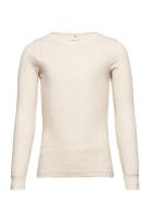 Nkfkab Ls Slim Top Tops T-shirts Long-sleeved T-Skjorte Beige Name It