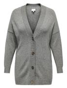 Caresly Ls Button Cardigan Knt Noos Tops Knitwear Cardigans Grey ONLY ...