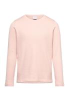 Top L S Basic Rib Tops T-shirts Long-sleeved T-Skjorte Pink Lindex