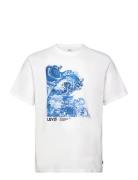 Ss Relaxed Fit Tee Wave Aop Hl Tops T-Kortærmet Skjorte White LEVI´S M...