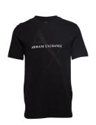 T-Shirt Tops T-Kortærmet Skjorte Black Armani Exchange