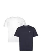 2 Pack Monologo T-Shirt Tops T-Kortærmet Skjorte Navy Calvin Klein Jea...