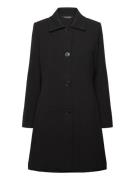Crepe Coat Tynd Frakke Black Lauren Ralph Lauren