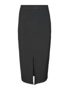 Vmsasie Hr Skirt Knælang Nederdel Black Vero Moda