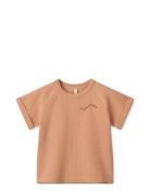 Nilo Waffle T-Shirt Tops T-Kortærmet Skjorte Orange Liewood