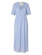 Yaspama 2/4 Long Dress S. Maxikjole Festkjole Blue YAS