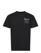 T-Shirt Regular Tops T-Kortærmet Skjorte Black Replay