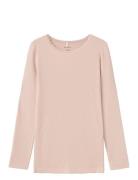 Nkfkab Ls Slim Top Noos Tops T-shirts Long-sleeved T-Skjorte Pink Name...