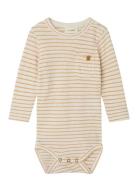 Nbmhektor Ls Body Lil Bodies Long-sleeved Yellow Lil'Atelier