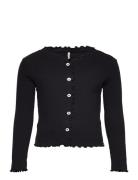 Koglaila L/S Button Top Jrs Tops T-shirts Long-sleeved T-Skjorte Black...